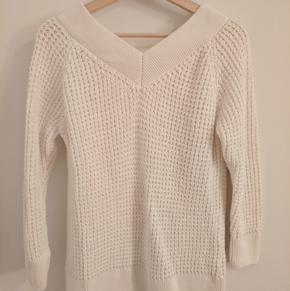 French Connection White Sweater Size S
